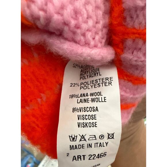 Made in Italy Pink Wool Blend Mock Neck Sweater - Picture 3 of 4